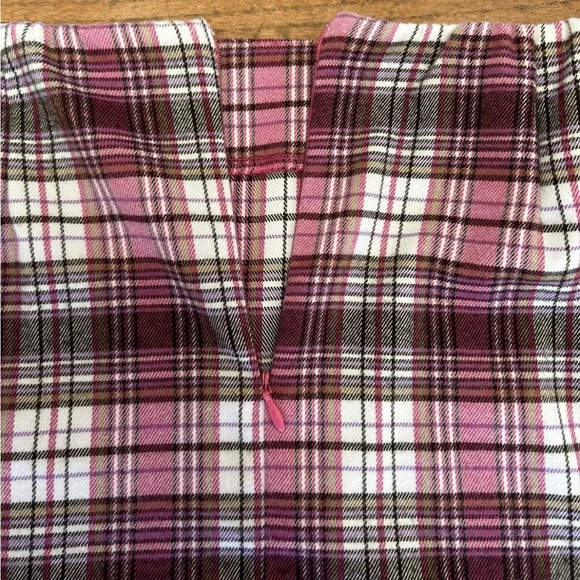 Art Class Mini Skirt Girls Flannel Plaid Brown Pink White Size XL (14/16) Target - Picture 4 of 8